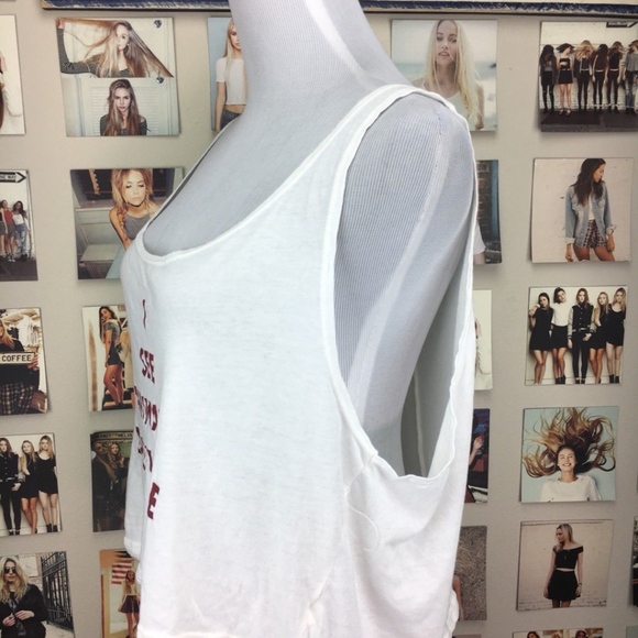 Brandy Melville "I SEE HUMANS EVERYWHERE" Tank - Picture 3 of 3